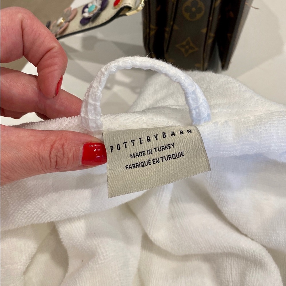 Pottery Barn Lined Waffle Weave Resort Robe L & XL - Picture 7 of 8
